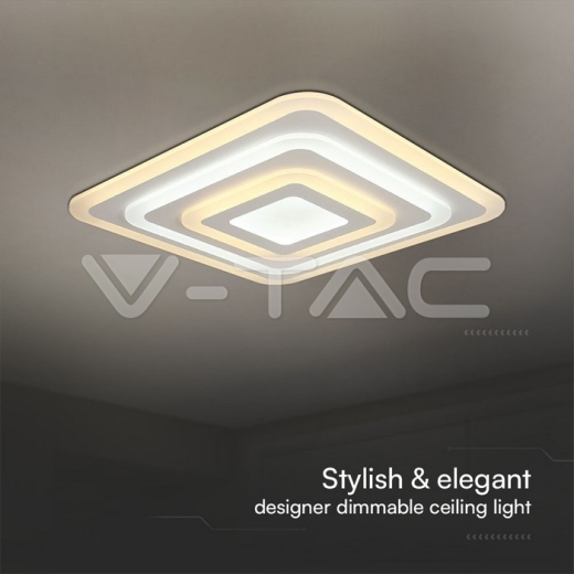 Lámpara de techo regulable de 82W LED cuerpo blanco con mando a distancia IP20 - 3