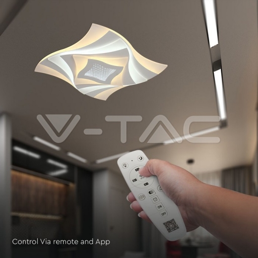 63W LED Ceiling Lamp 3 Step Dimmable With Remote Control White Body IP20 - 5