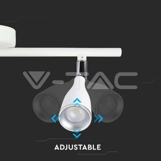 Lámpara de pared LED 2x4.5W 3000K Cuerpo Blanco - 4