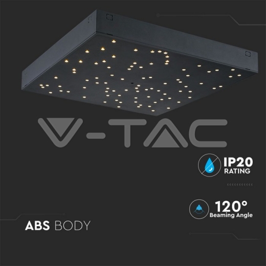 Panel de diseño LED 8W cielo estrellado cambio de colores cuerpo negro - 8