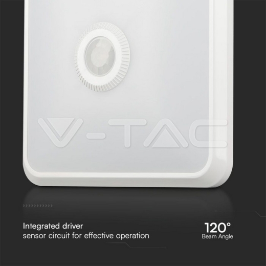 Luz Techo LED 12W Sensor PIR SAMSUNG Chip 3in1 Cuadrado Cuerpo Blanco - 10