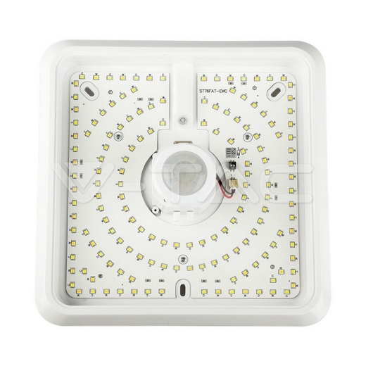 Luz Techo LED 12W Sensor PIR SAMSUNG Chip 3in1 Cuadrado Cuerpo Blanco - 4