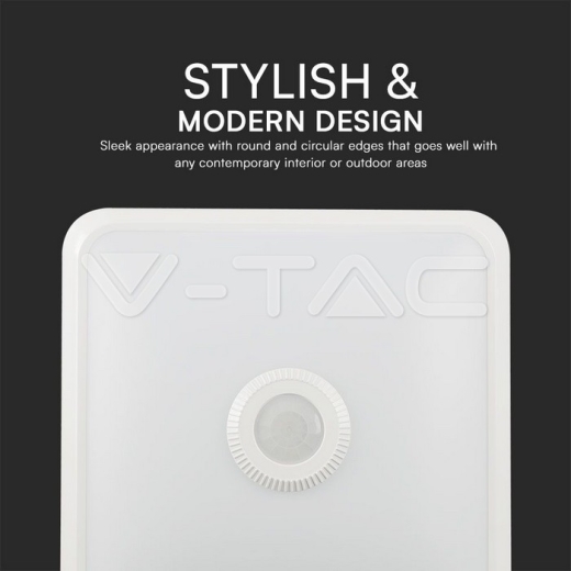 Luz Techo LED 12W Sensor PIR SAMSUNG Chip 3in1 Cuadrado Cuerpo Blanco - 6