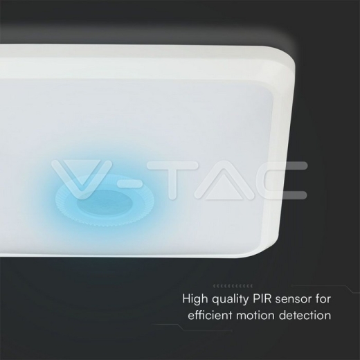 Luz Techo LED 12W Sensor PIR SAMSUNG Chip 3in1 Cuadrado Cuerpo Blanco - 9