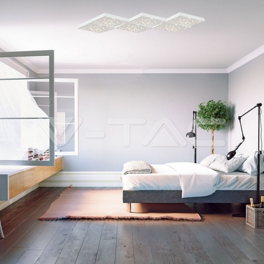 Panel de diseño LED 8W cielo estrellado cambio de colores cuerpo blanco - 10