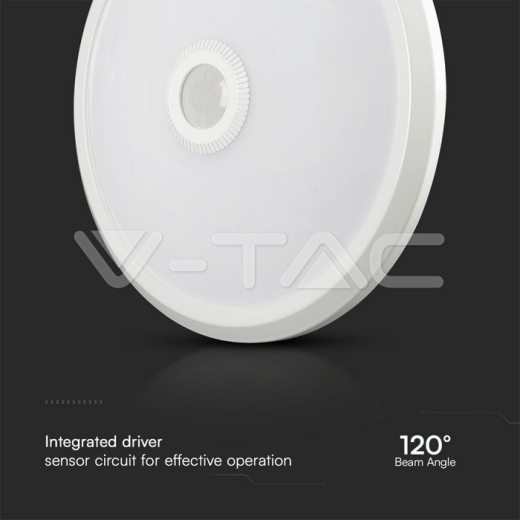 Luz Techo LED 12W Sensor SAMSUNG Chip 3in1 Redondo Cuerpo Blanco - 10