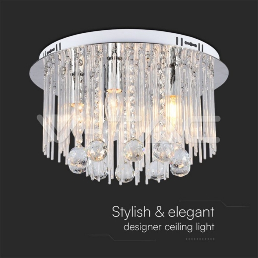 Lámpara LED de diseño de techo Cuerpo de luz de cristal D400 E14 - 2