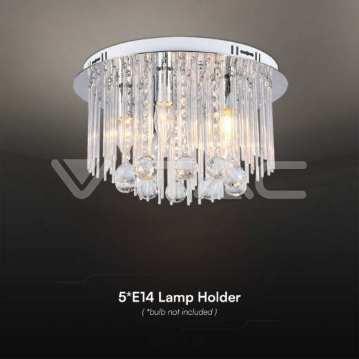 Lámpara LED de diseño de techo Cuerpo de luz de cristal D400 E14 - 3