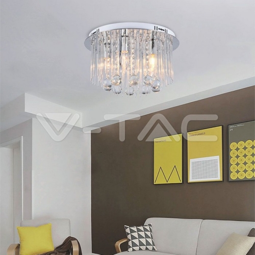 Lámpara LED de diseño de techo Cuerpo de luz de cristal D400 E14 - 5