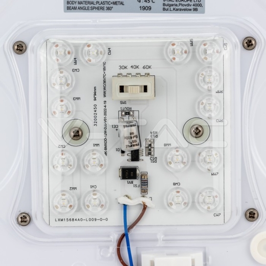 Plafón LED 12W Cubierta Blanca cambio de color 3 en 1 - 5