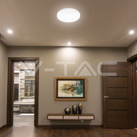 15W LED PIR Sensor Lamp SAMSUNG Chip 3IN1 Round White Body IP44 - 12