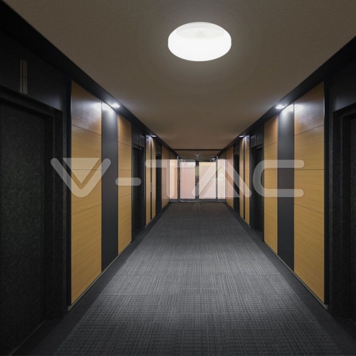 15W LED PIR Sensor Lamp SAMSUNG Chip 3IN1 Round White Body IP44 - 13