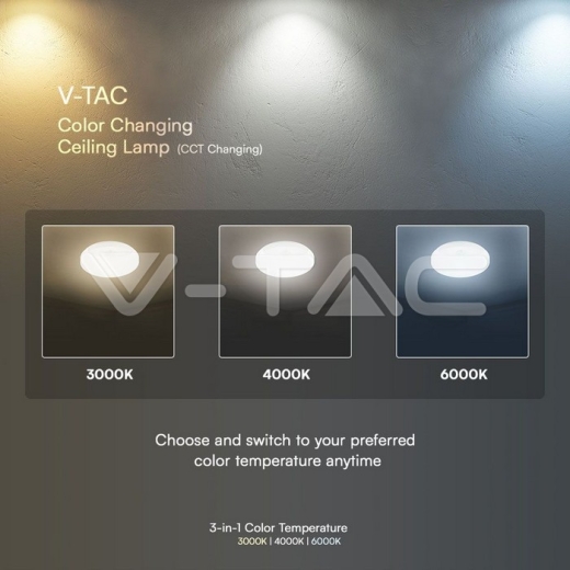 15W LED PIR Sensor Lamp SAMSUNG Chip 3IN1 Round White Body IP44 - 8