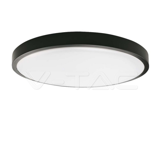 Plafón LED 18W SAMSUNG Chip 3000K Redondo Marco Negro IP44 - 2