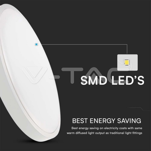 18W LED Dome Light SAMSUNG Chip 4000K Round White Frame IP44 - 8