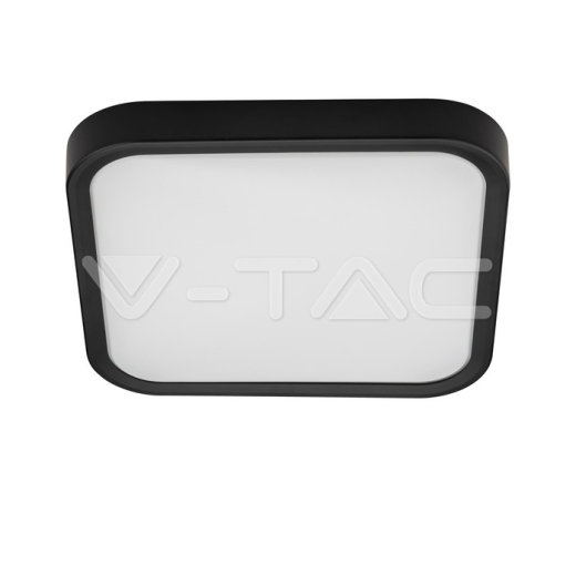 18W LED Dome Light SAMSUNG Chip 6500K Square Black Frame IP44 - 2