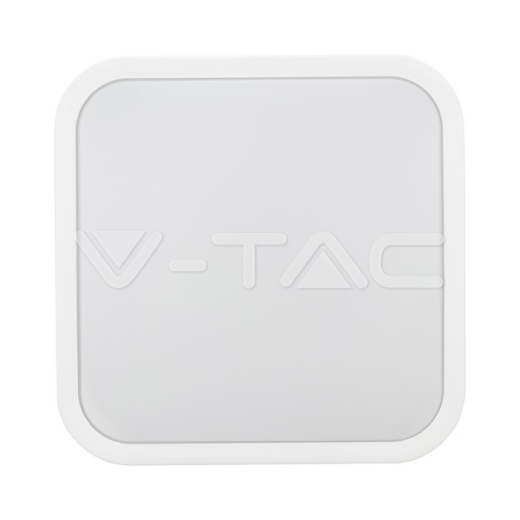 18W LED Dome Light With Sensor SAMSUNG Chip 4000K Square White Frame IP44 - 3