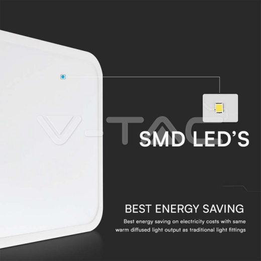 Plafón LED 18W Cuadrado Marco Blanco 6500K IP44 - 8