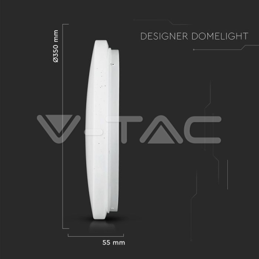 24W LED Dome Light Starry Cover Color Changing 3in1 - 10