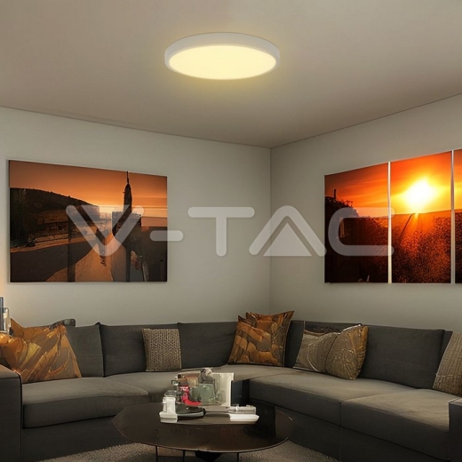 Foco Domo LED 24W Con Sensor SAMSUNG Chip 3000K Marco Redondo Blanco IP44 - 13