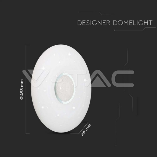 30W-60W-30W Designer Dome Light Remote Control Color Change Dimmable Round Cover - 6