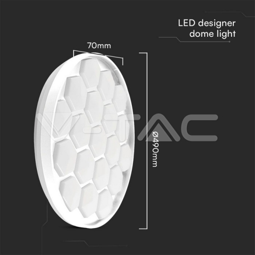 30W / 60W / 30W Designer Domelight Remote Control Dimmable Beehive Cover - 7