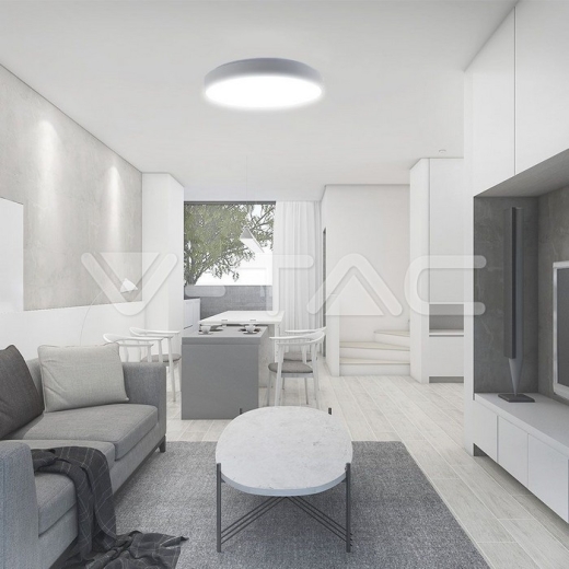 30W / 60W / 30W Luz de techo de diseño Control remoto Regulable Elegante cubierta blanca - 9