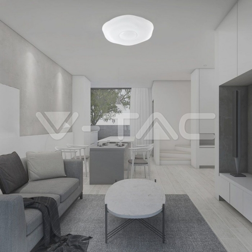 30W / 60W / 30W Designer Domelight Remote Control Dimmable Plum Blossom Cover - 8