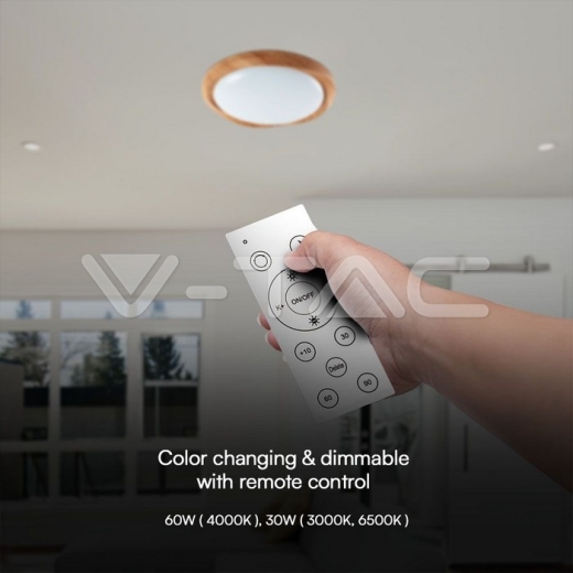 Cubierta ciclónica regulable con control remoto de luz de techo de diseño de 30W / 60W / 30W - 3