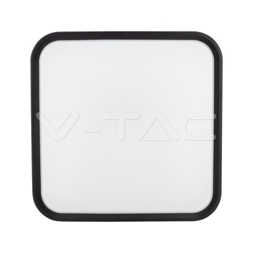 36W LED Dome Light Square Microwave Sensor Black Frame 4000K IP44 - 3