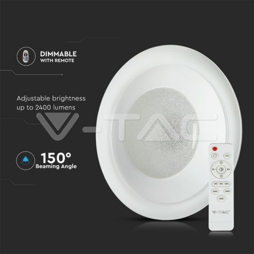 Plafón LED de diseño 48W RF Control Dimmable - 12