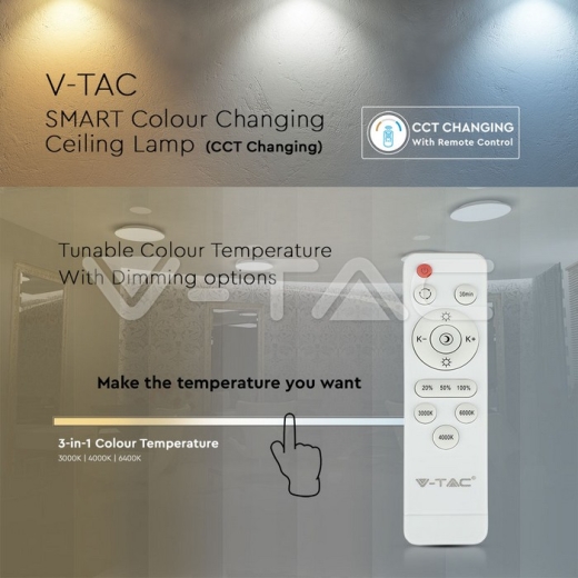 Plafón LED de diseño 48W RF Control Dimmable - 14