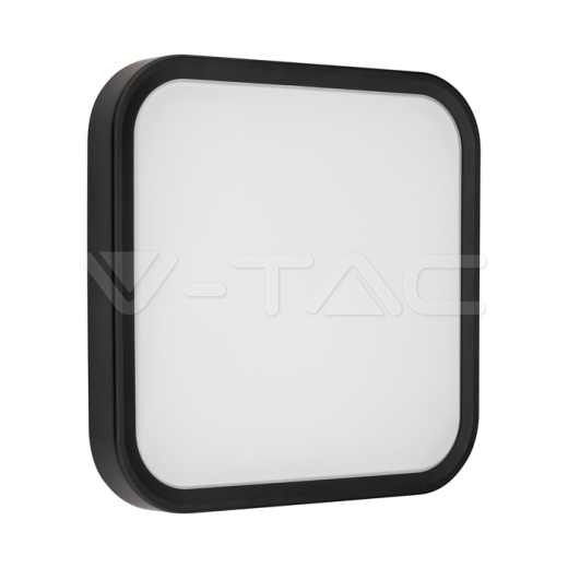 36W LED Dome Light With Sensor SAMSUNG Chip 4000K Square Black Frame IP44 - 3