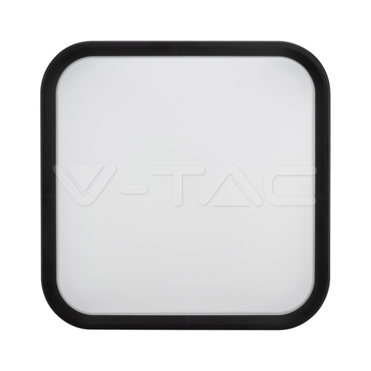 36W LED Dome Light With Sensor SAMSUNG Chip 4000K Square Black Frame IP44 - 4