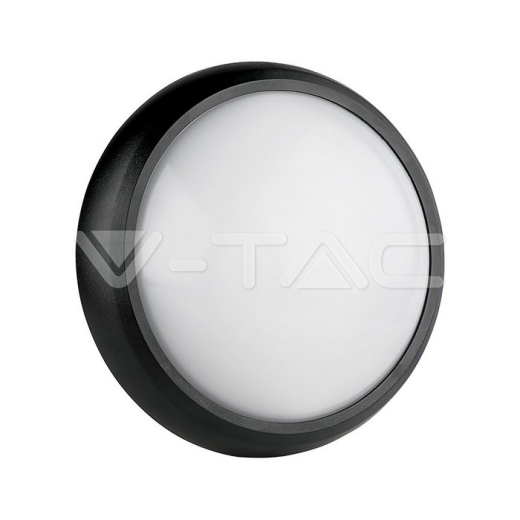 Plafón LED 8W redondo cuerpo negro 6400K IP54 - 1