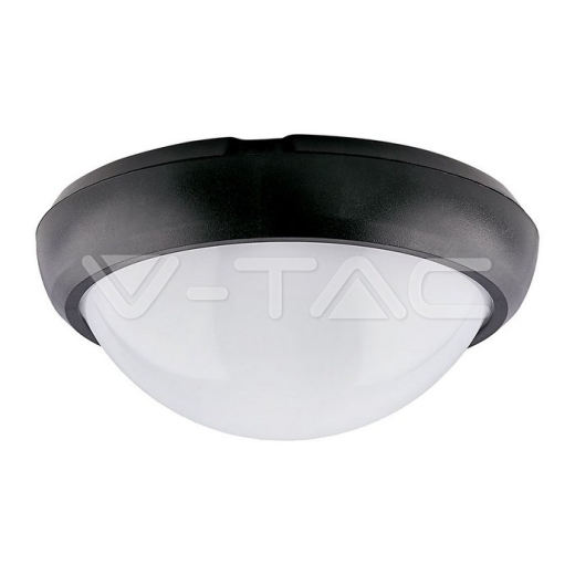 Plafón LED 8W redondo cuerpo negro 6400K IP54 - 5