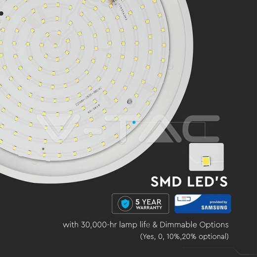 Plafón LED 12W SAMSUNG Chip 120 lm/W IP65 Sensor 6400K - 7
