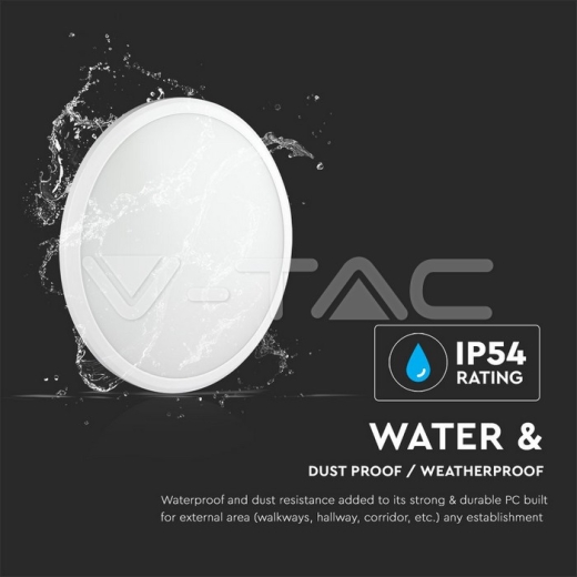 Plafón LED 12W SAMSUNG Chip 120 lm/W IP65 Sensor 6400K - 8