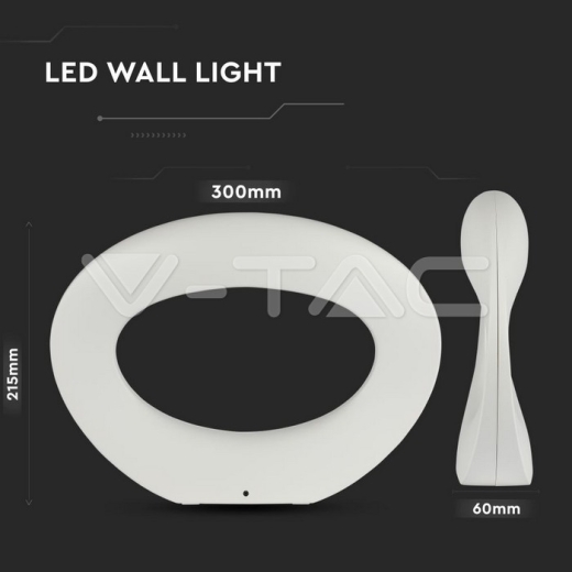 10W LED Wall Light IP65 White Body 4000K - 8