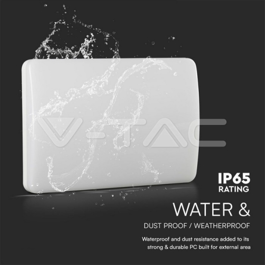 12W LED Address Wall Light SAMSUNG Chip CCT 3 in 1 IP65, IK10 White Body - 8