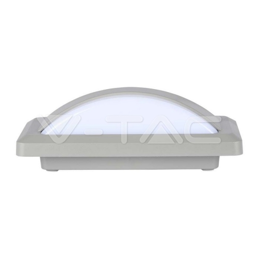 12W LED Bulkhead With Softlight 6400K Grey Body IP64 - 2