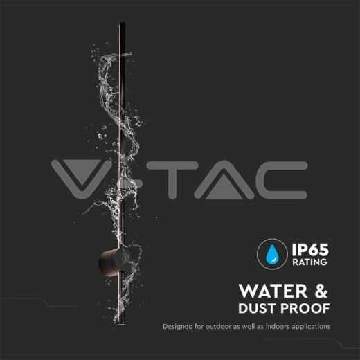 12W LED Wall Lamp Black Body 3000K IP65 - 4