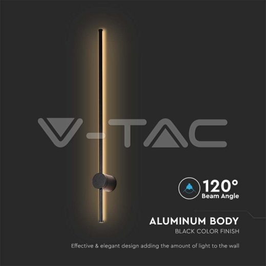 12W LED Wall Lamp Black Body 4000K IP65 - 3