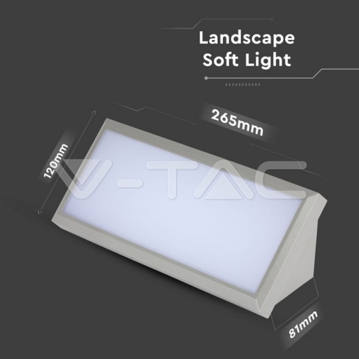 Lámpra exterior 12W LED Cuerpo Gris 6400К IP67 - 6