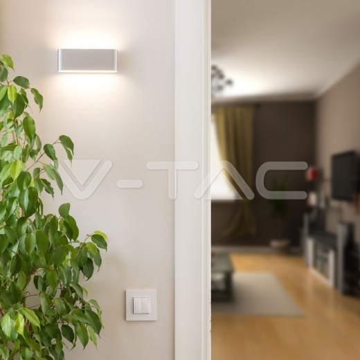 12W LED Up/Down Outdoor Soft Light-Large 4000K Grey Body IP65 - 10