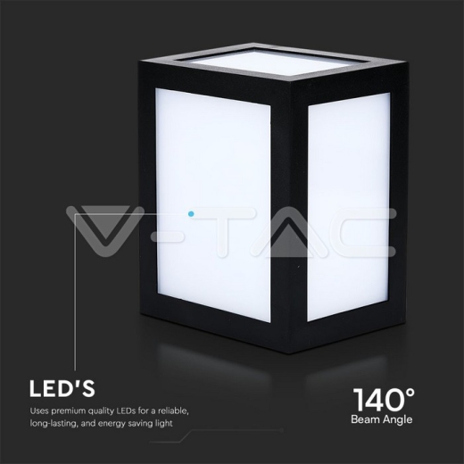 Aplique LED 12W Cuerpo Negro 6400K - 6