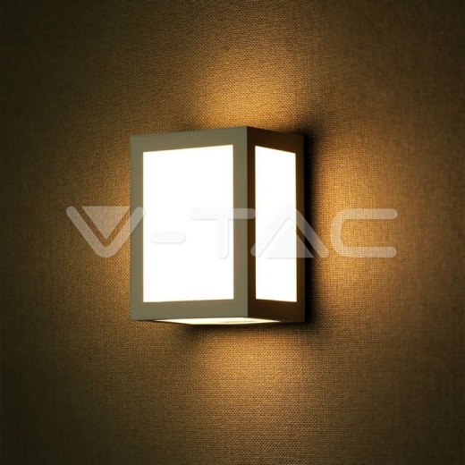 12W LED Wall Light Grey Body IP65 4000K - 8