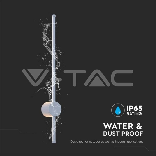 12W LED Wall Lamp White Body 4000K IP65 - 4