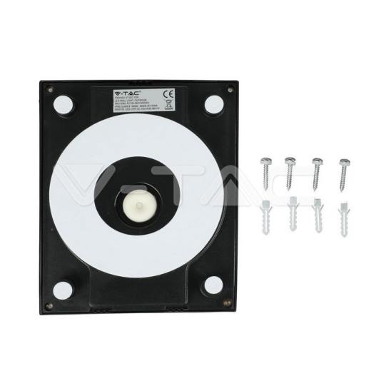 Lámpara de pared 12W LED cuerpo negro 4000K - 3