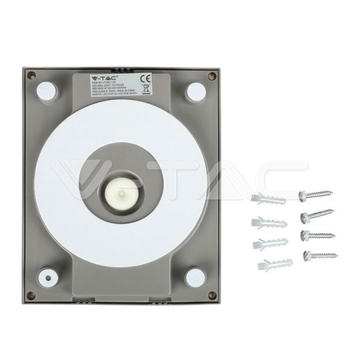 12W LED Wall Light Grey Body IP65 3000K - 4